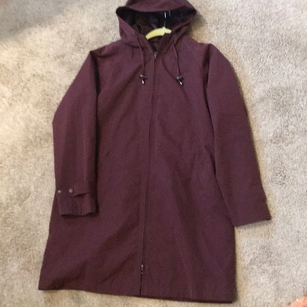 Purple L.L. Bean wind and rain jacket
